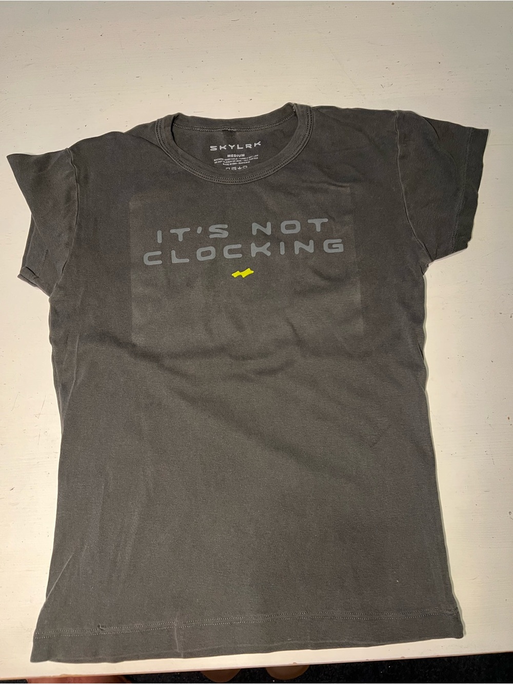 Justin Bieber Coachella 2026 SKYLRK-  crop tee 'It's Not Clocking' Graphic